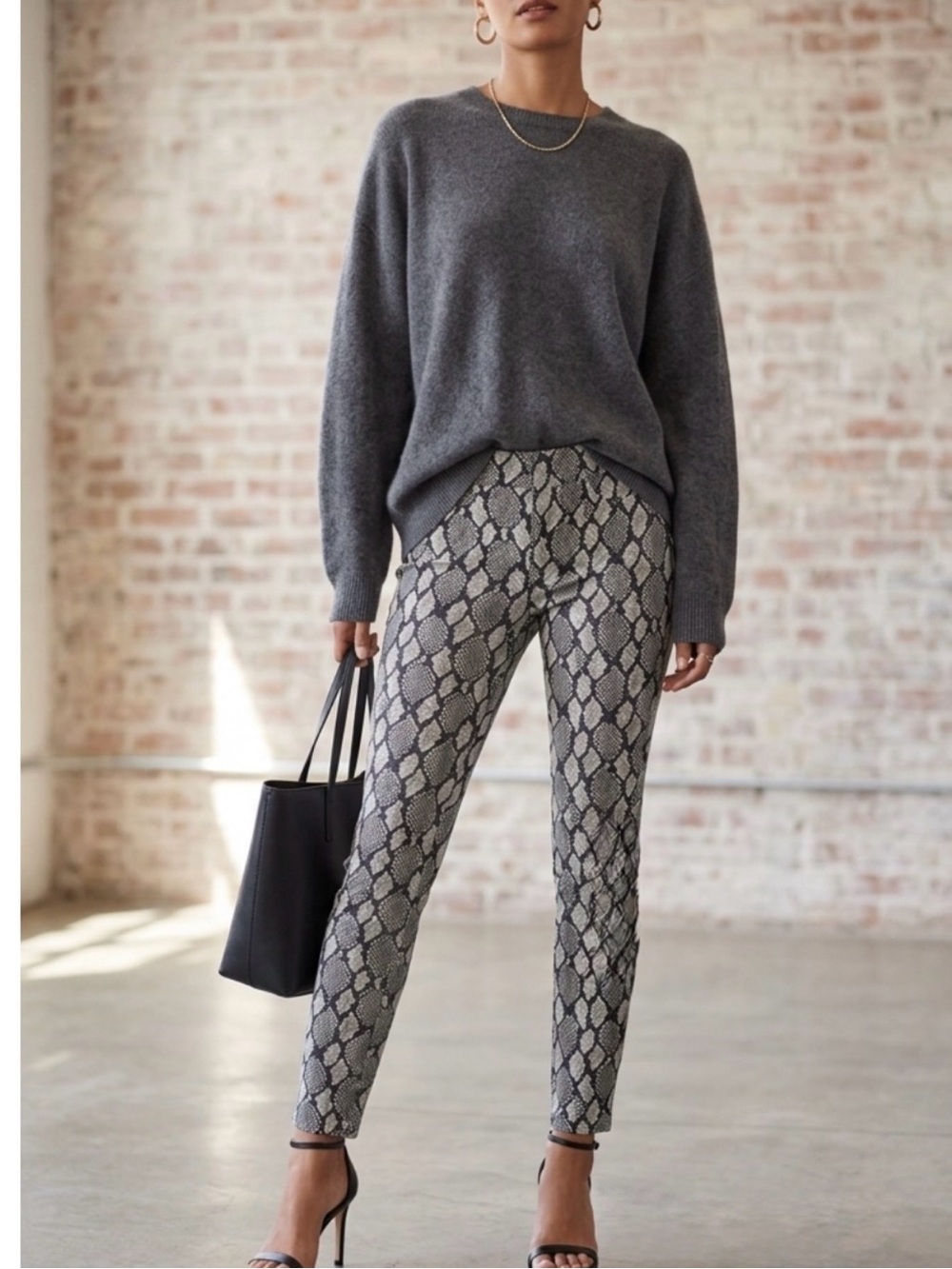 Michael Kors Python Snakeskin Print Pull on Ankle Pants Leggings Size S NWOT
